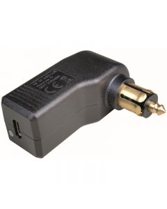 Gewinkelter USB-C Normstecker, 12-24V / 5V, max. 3A, DIN-/Bordnetz-Steckdosen